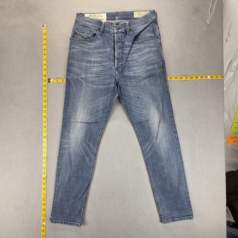 Diesel Jeans Mens 31x32 Blue D-Eetar Stretch Tapered Medium Wash Honeycomb 084AS